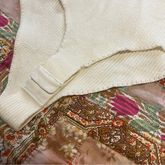 Sézane Ribbed Cream Long Sleeve Bodysuit Large - Picture 5 of 10